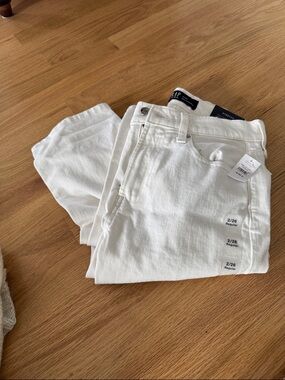 GAP White Straight Leg Jeans